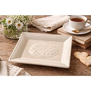 Juliska Cream Color Cornerstone Collection Friendship Tray w/ Saying on Back